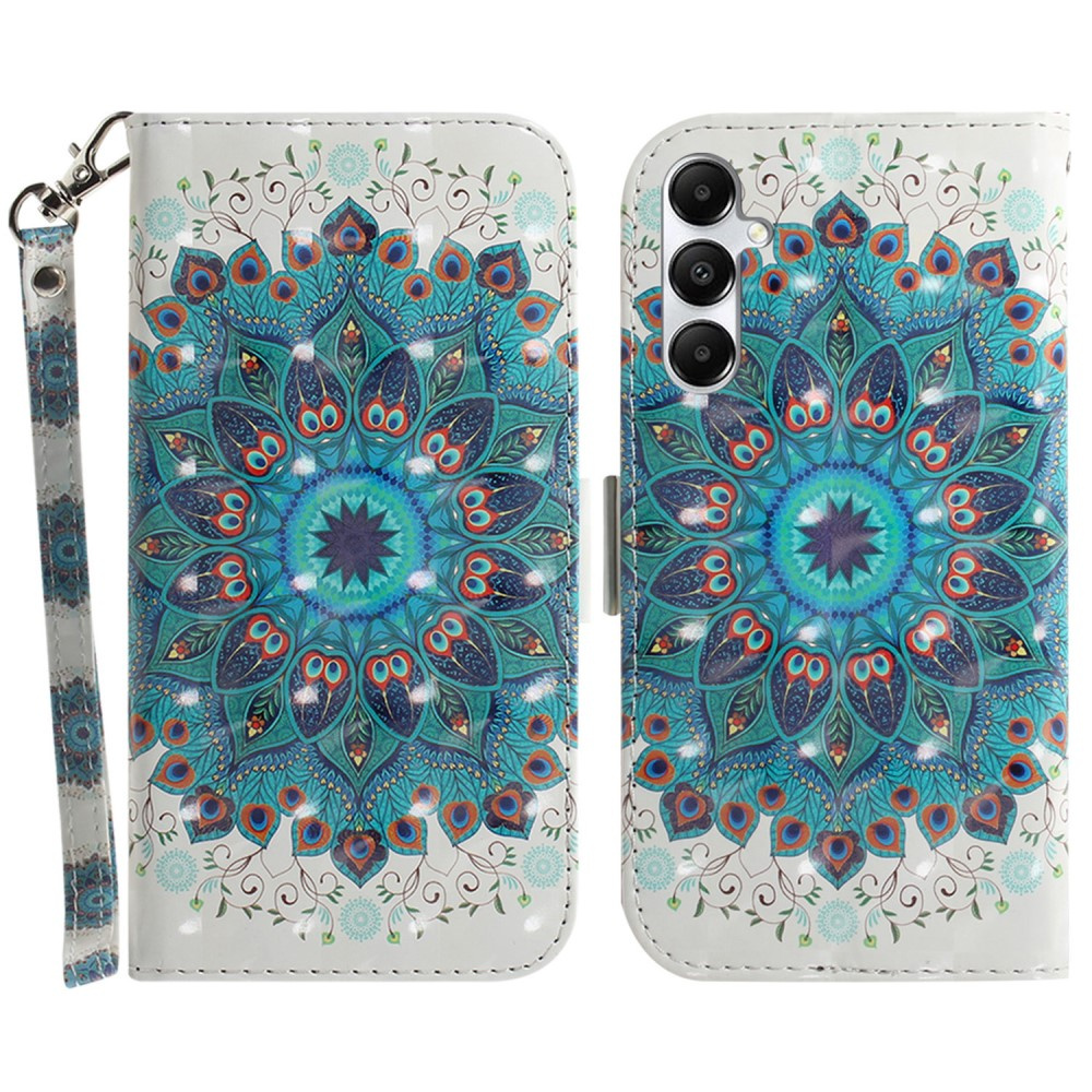 Klapphülle Für Samsung Galaxy A05s, Brieftaschenmotiv, Mandala-blume