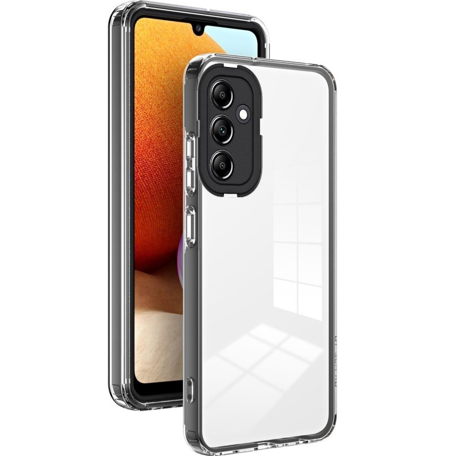 Samsung Galaxy A14 5g Fusion Hybrid Hülle, Transparent/schwarz