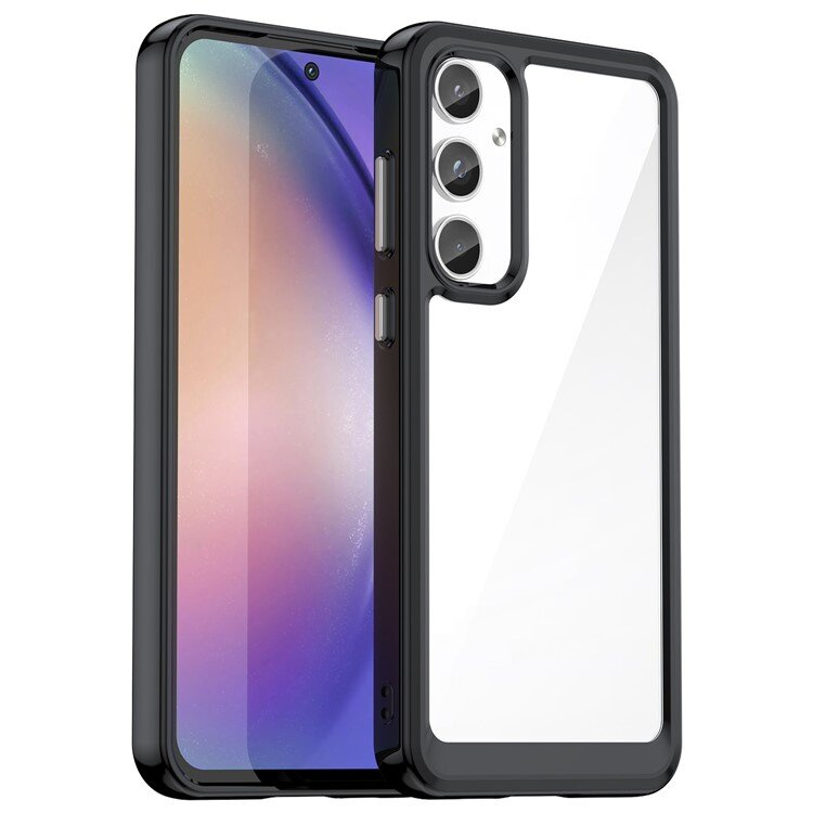 Samsung Galaxy A55 5g Fusion Hybrid-hülle, Transparent/schwarz