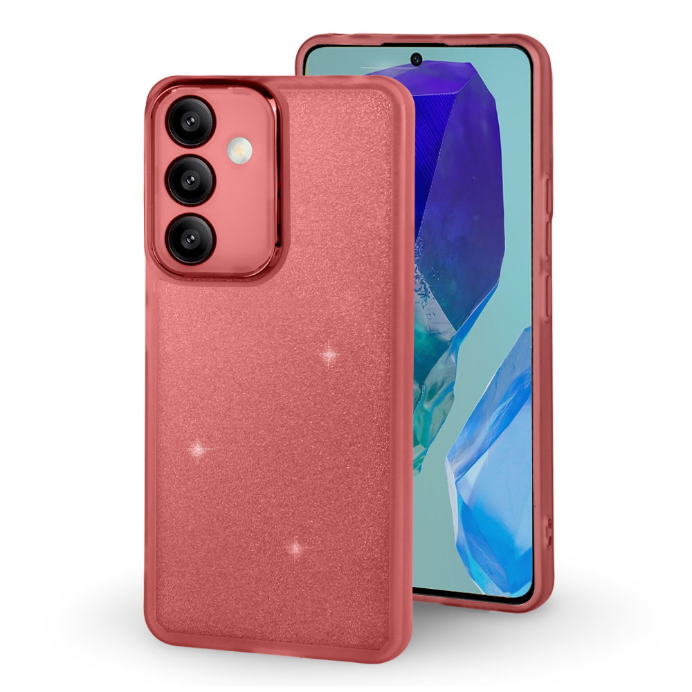Samsung Galaxy M55 5g Hülle, Glitzerpuder, Rot