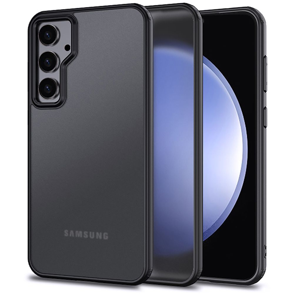 Erbord Hülle Für Samsung Galaxy S23 Fe, Fusion Hybrid, Transparent/schwarz