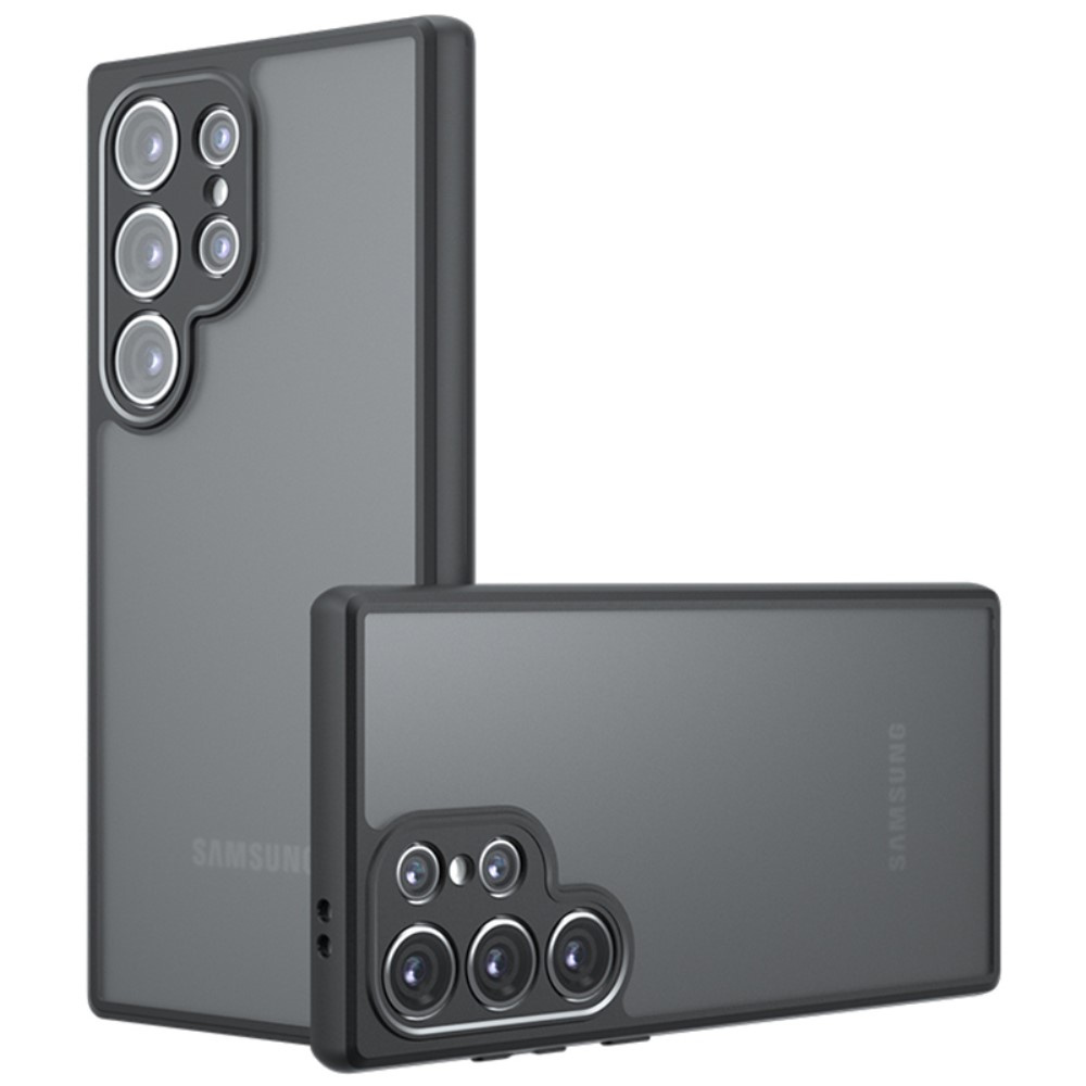 Samsung Galaxy S24 Ultra Fusion Hybrid-hülle Mit Kameraschutz, Transparent/schwarz