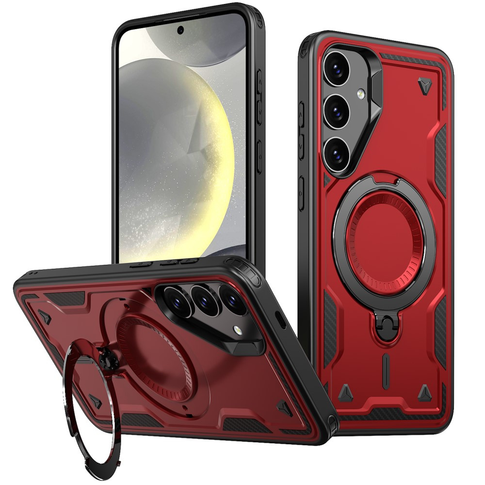 Schutzhülle Für Samsung Galaxy S24 Fe, Militär-magsafe-design, Rot