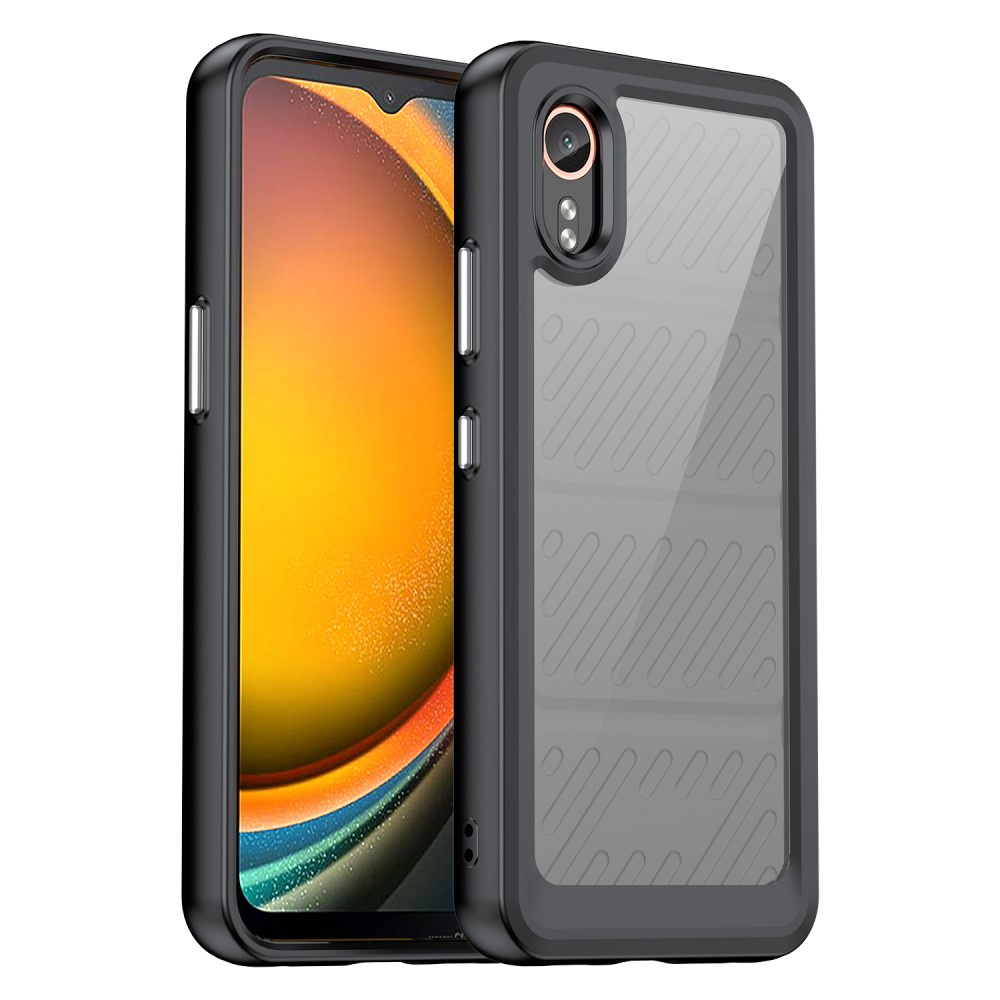Samsung Galaxy Xcover 7 Fusion Hybrid-hülle, Transparent/schwarz
