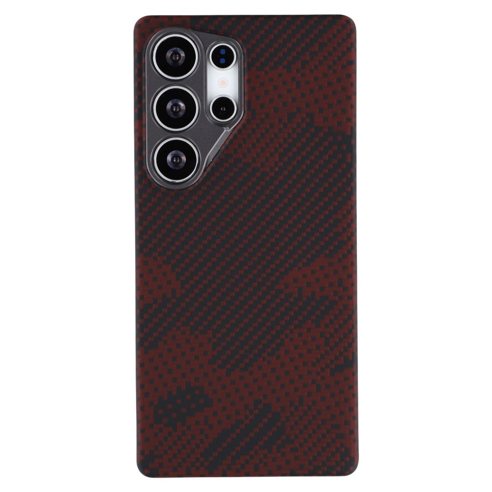 Samsung Galaxy S25 Ultra Hülle, Aramidfaser Magsafe, Schwarz/rot