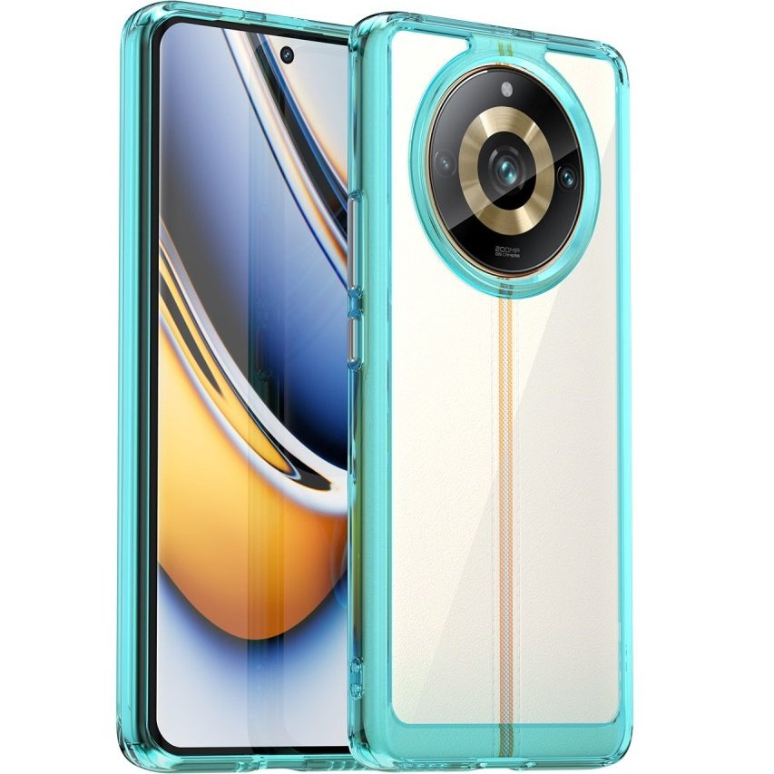 Realme 11 Pro 5g / 11 Pro+ 5g Fusion Hybrid-hülle, Transparent / Blau