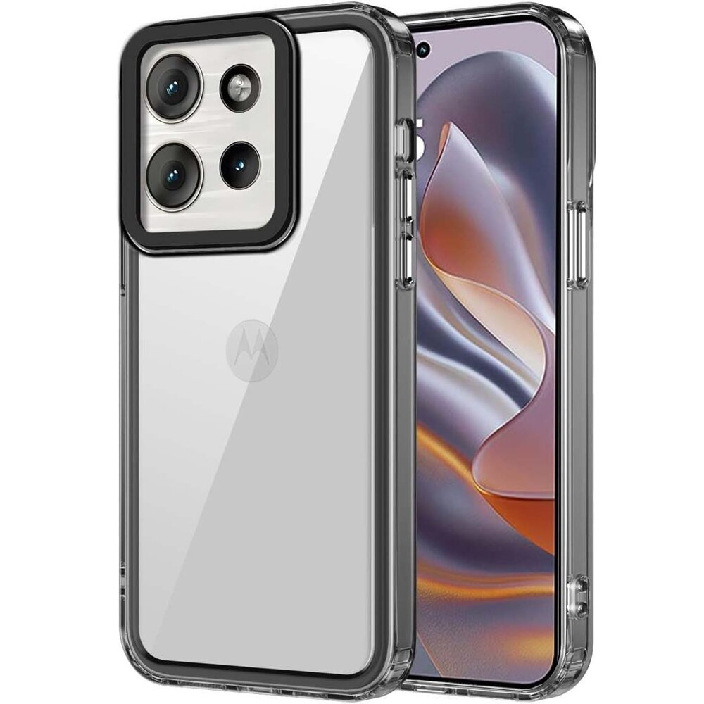 Schutzhülle Für Motorola Edge 50 Neo / Motorola Thinkphone 25, Fusion Hybrid, Transparent / Schwarz
