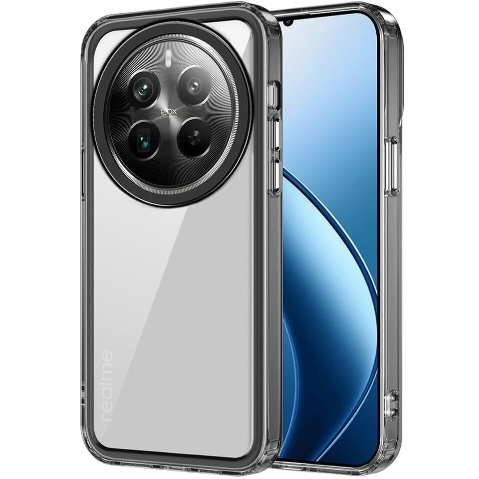 Realme 12 Pro 5g / 12 Pro+ 5g Fusion Hybrid-hülle, Transparent / Schwarz