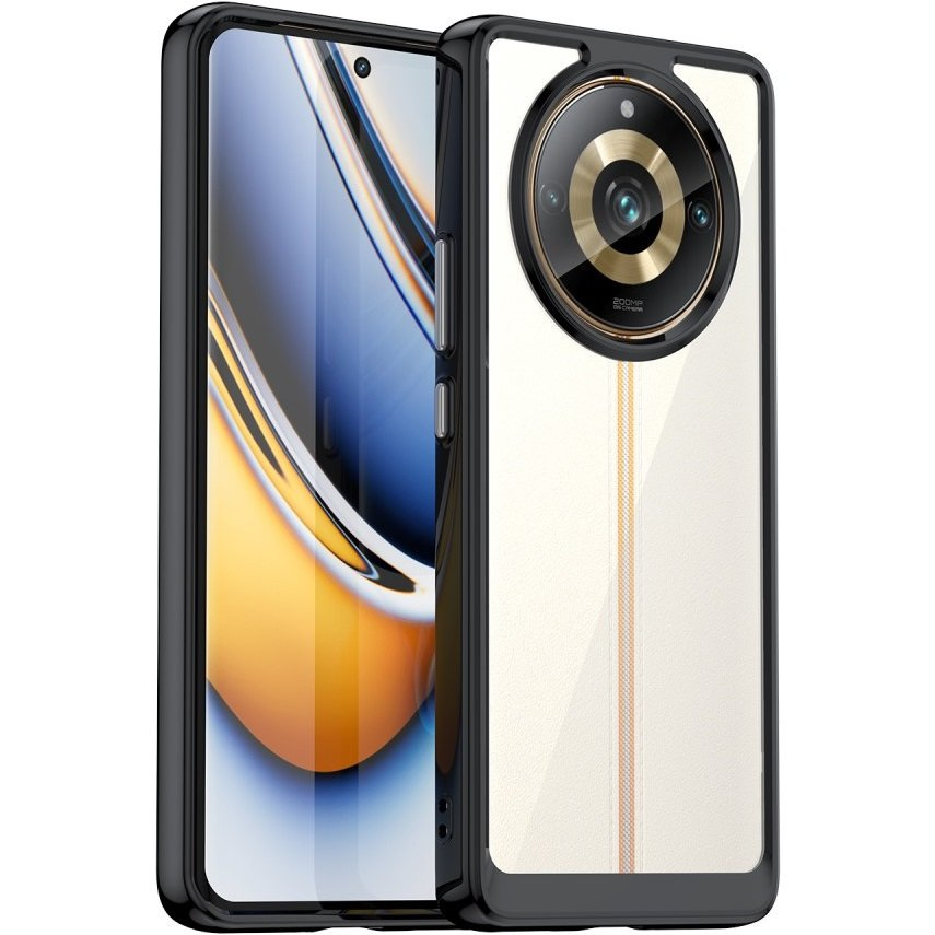 Realme 11 Pro 5g / 11 Pro+ 5g Fusion Hybrid-hülle, Transparent / Schwarz