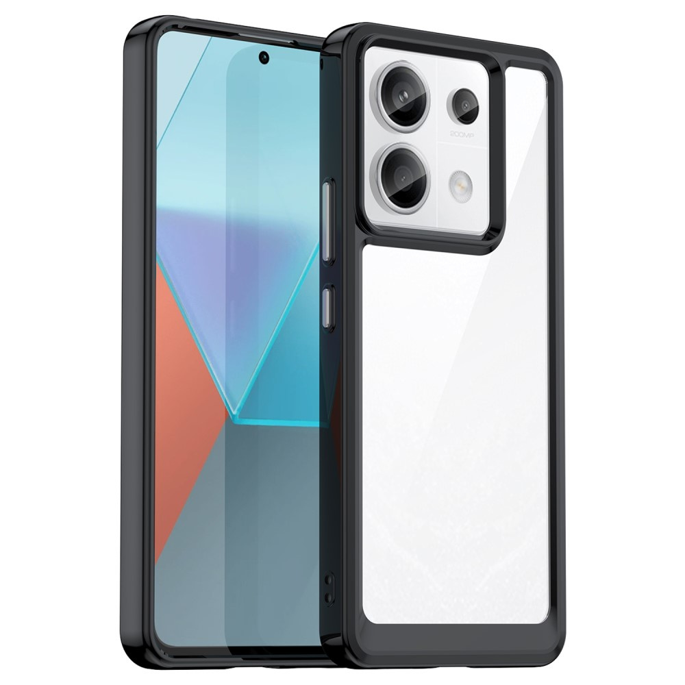 Schutzhülle Für Xiaomi Redmi Note 13 Pro 5g, Fusion Hybrid, Transparent/schwarz