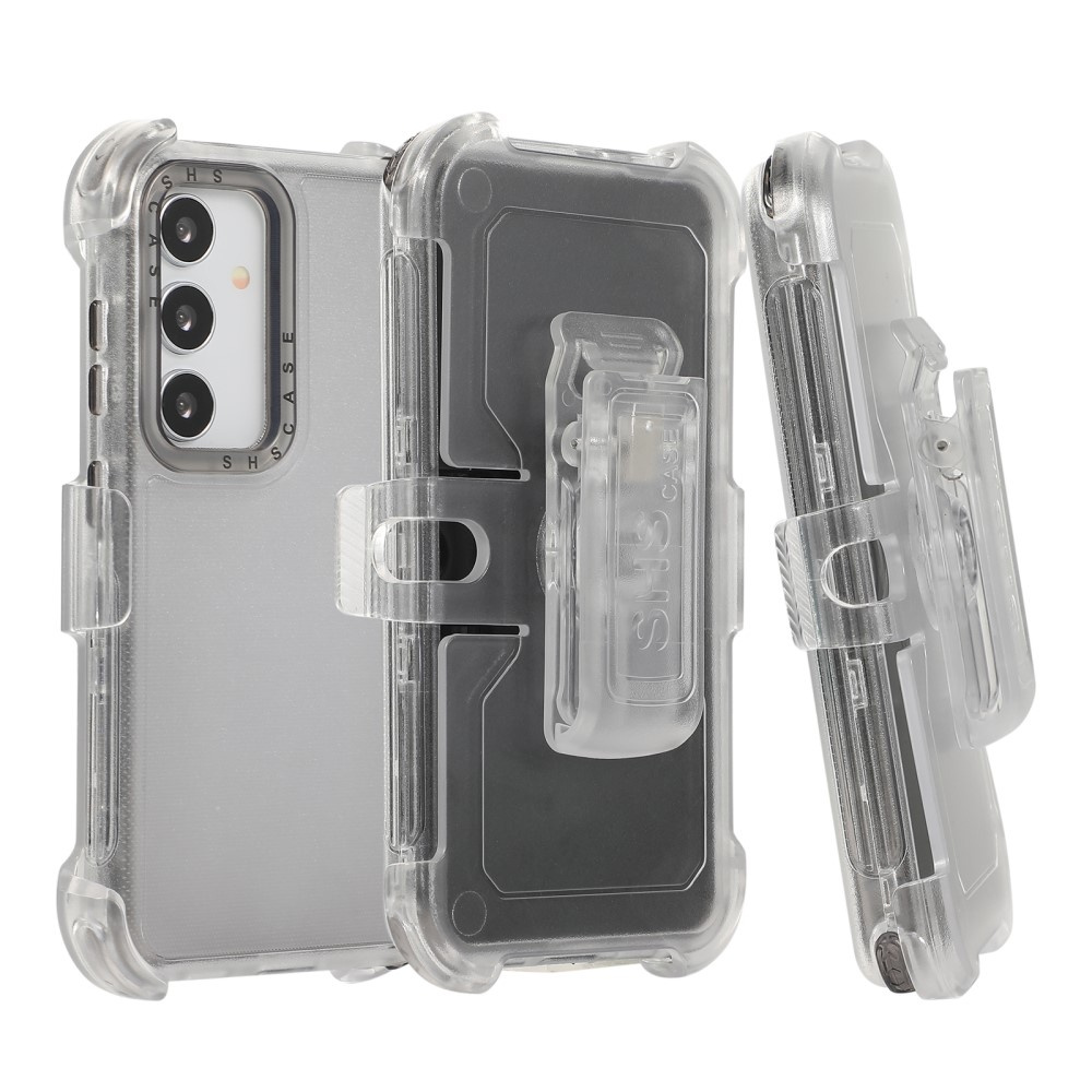 Schutzhülle Für Samsung Galaxy S24, Gürtelclip, Transparent/schwarz