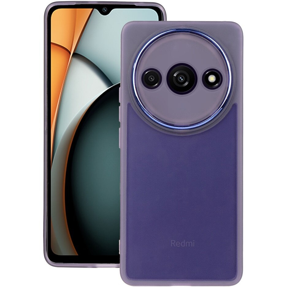 Silikonhülle Für Xiaomi Redmi A3, Mit Kameraschutz, Transparent/lila