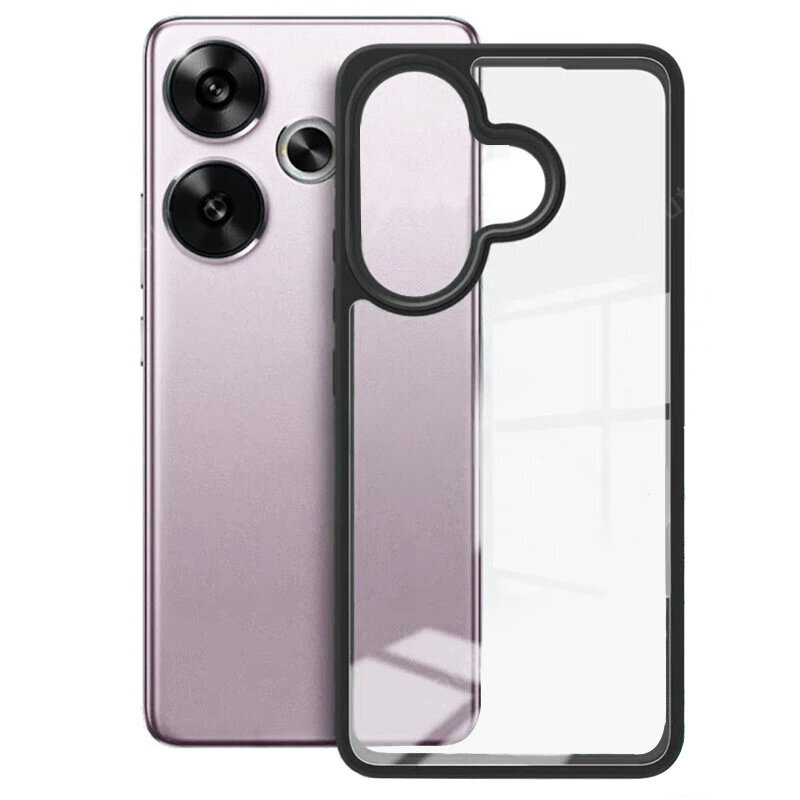 Hülle Für Xiaomi Redmi 13, Fusion Hybrid, Transparent/schwarz