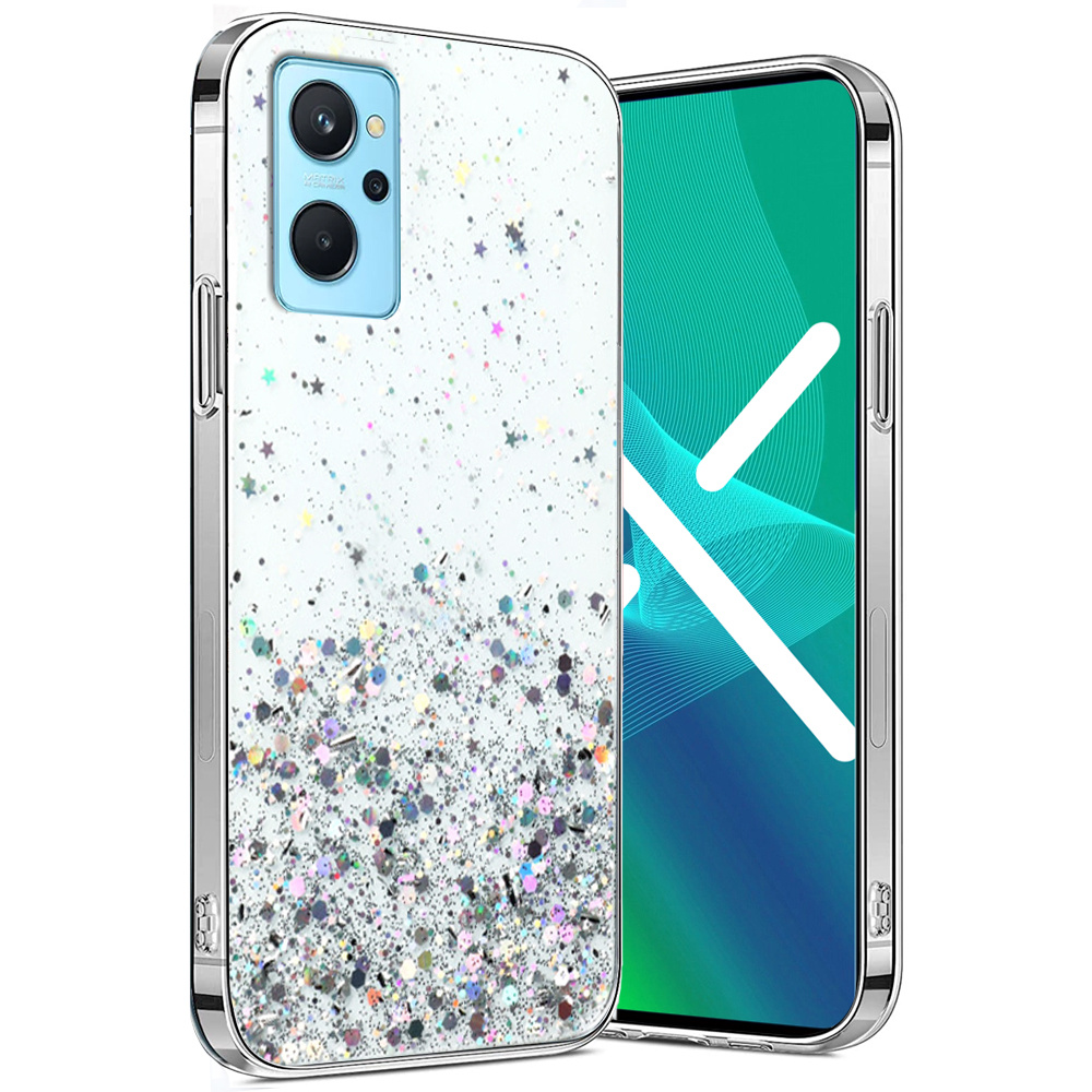 Schutzhülle Für Realme 9i / Oppo A96, Glitzernd, Silber
