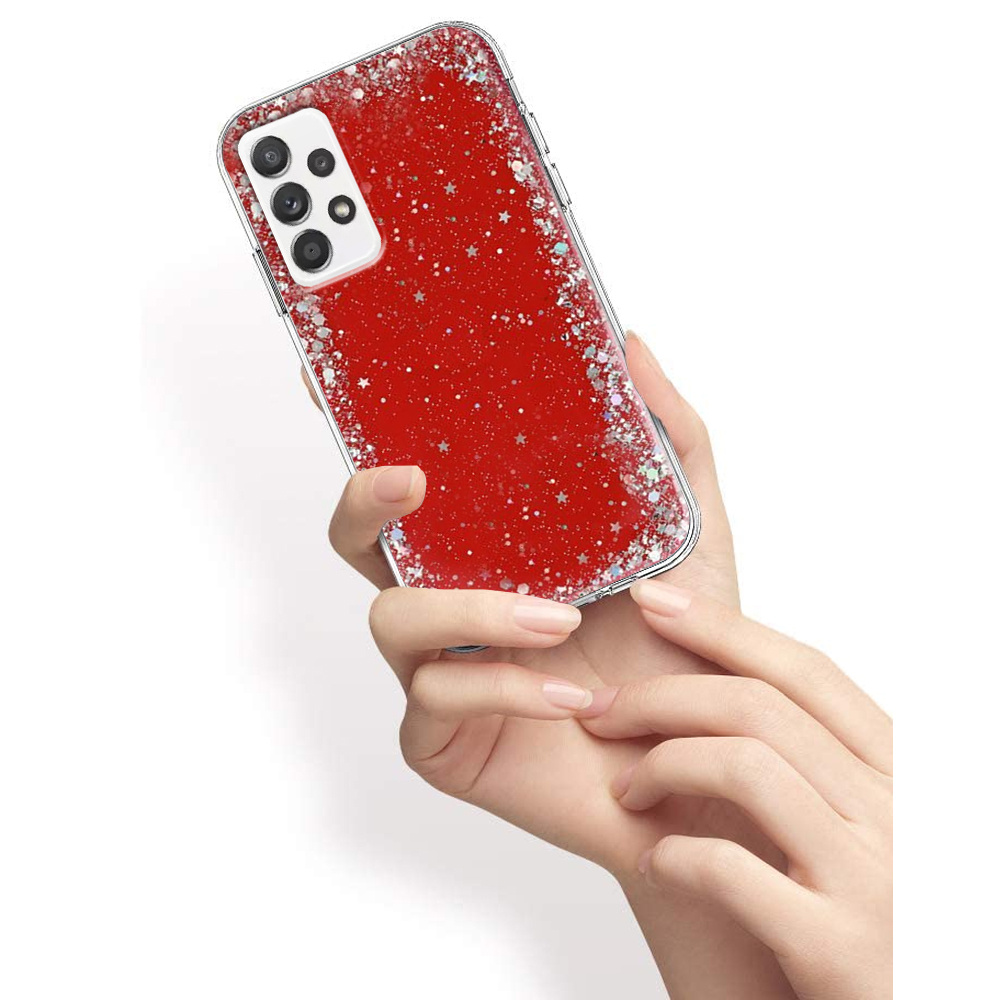 Samsung Galaxy A32 5g Hülle, Glitzernd, Rot