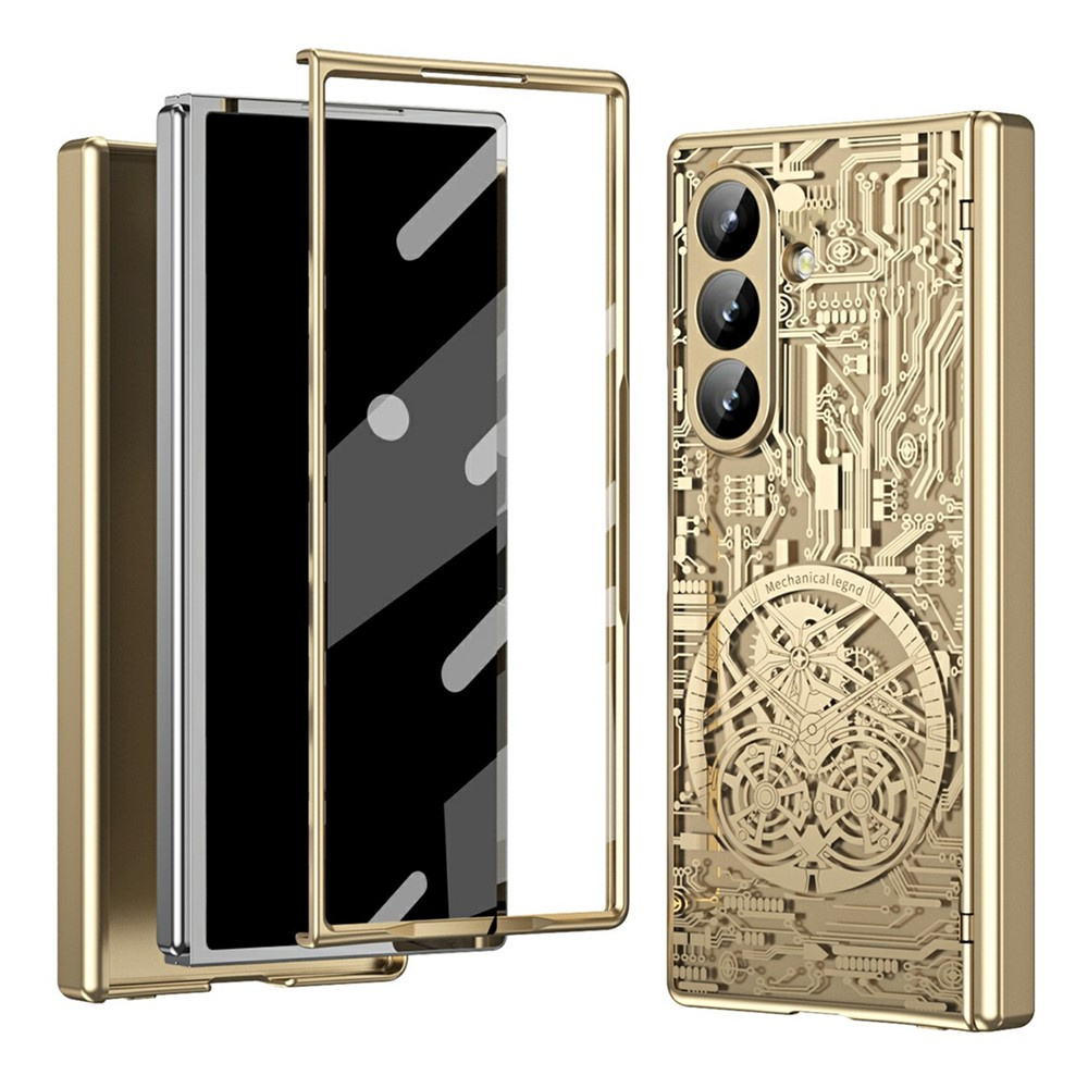 Schutzhülle Für Samsung Galaxy Z Fold7 5g, Modell „mechanical Legend“, Gold