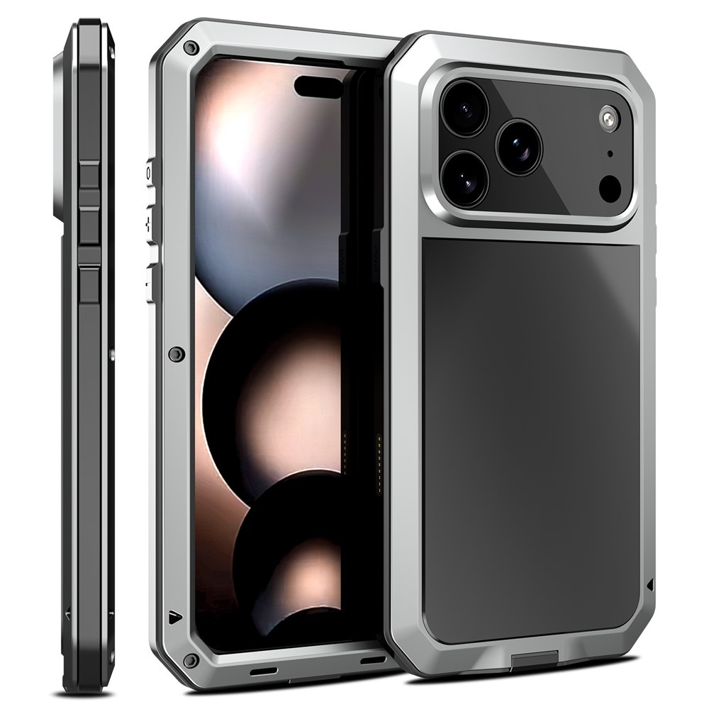 Iphone 17 Pro Hülle, Gepanzert, Mit Integriertem Glas, Silber
