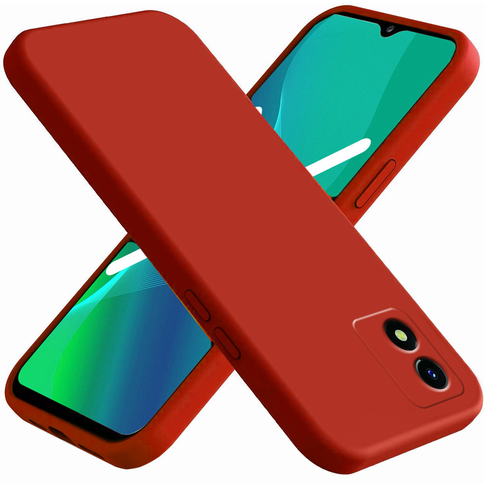 Silikonhülle Für Vivo Y01 Mit Kameraschutz, Rot