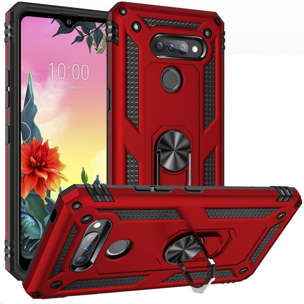 Schutzhülle Mit Panzerung Für Lg K50s, Nox Case Ring, Rot