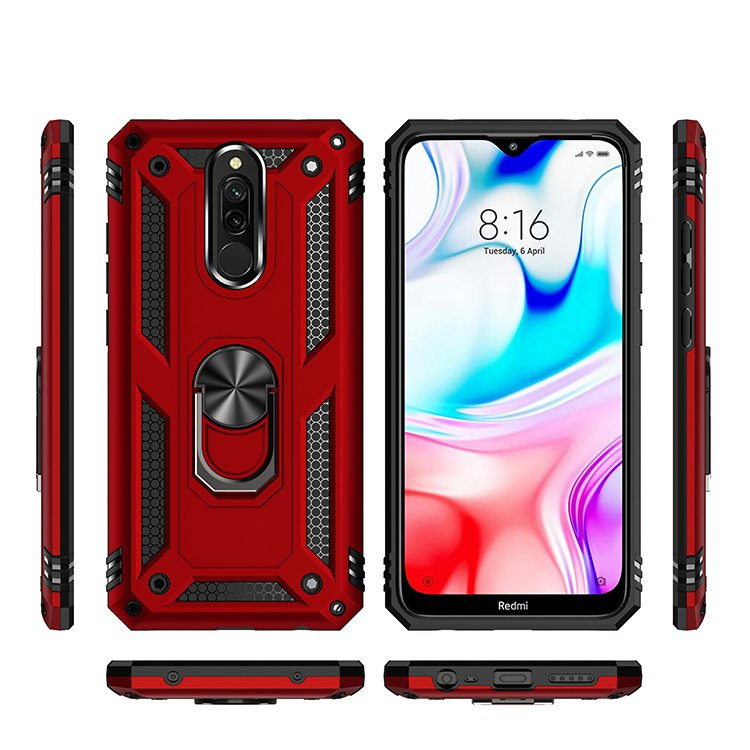 Gepanzerte Schutzhülle Für Xiaomi Redmi 8 / 8a, Nox Case Ring, Rot