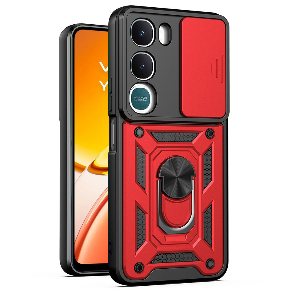 Schutzhülle Mit Schutzfunktion Für Vivo Y31 5g / Y21d, Camshield Slide, Rot