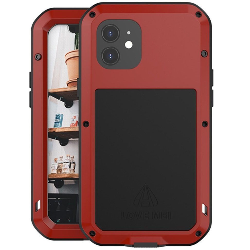 Love Mei Iphone 12 Hülle, Mit Glas Geschützt, Rot