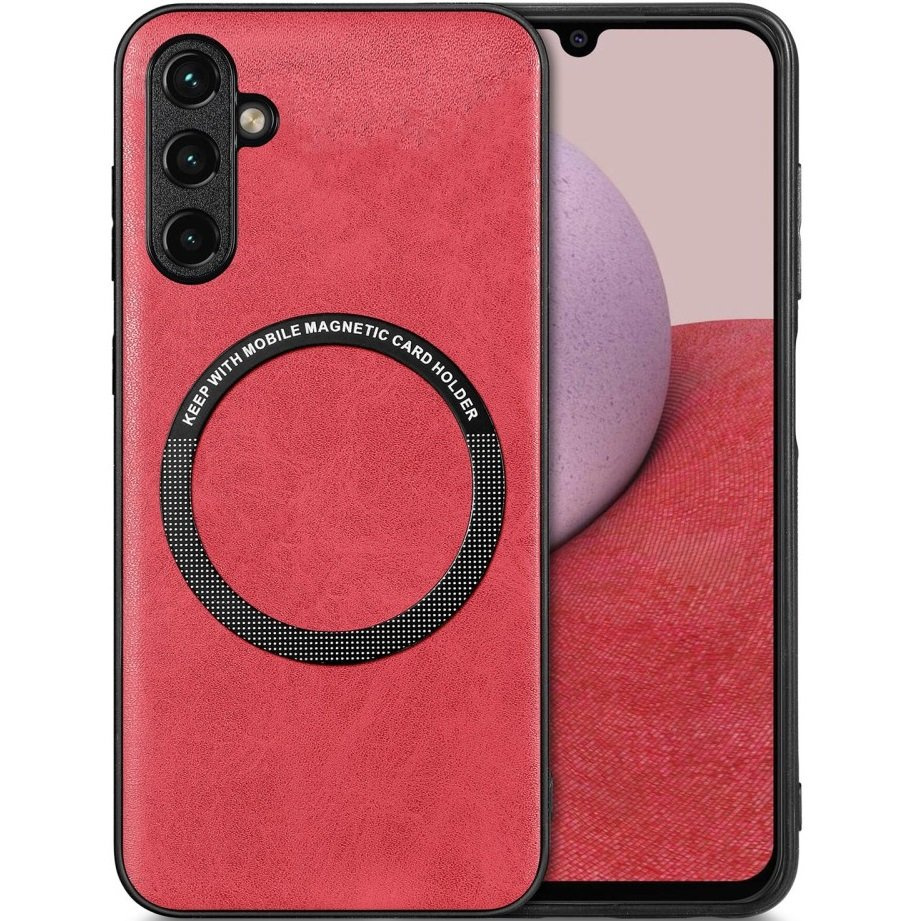 Samsung Galaxy A14 5g Leder-hybrid-magsafe-hülle, Rot