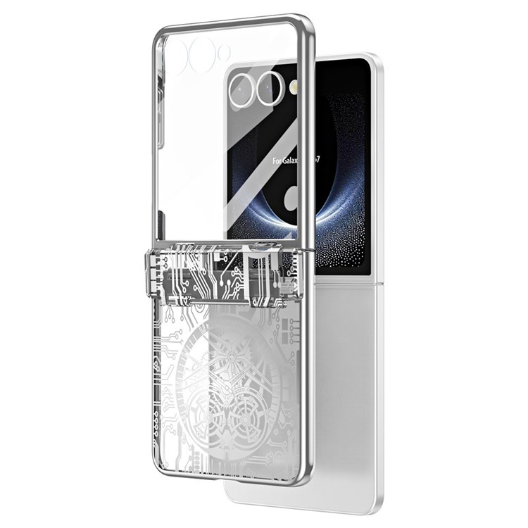 Schutzhülle Für Samsung Galaxy Z Flip7 5g, Modell „mechanical Legend“, Silber