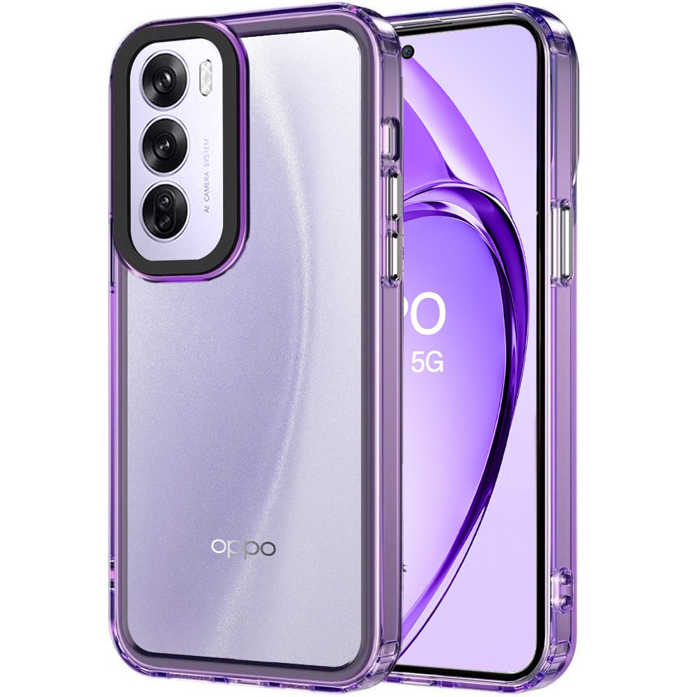 Oppo A80 Fusion Hybrid-hülle, Transparent/lila
