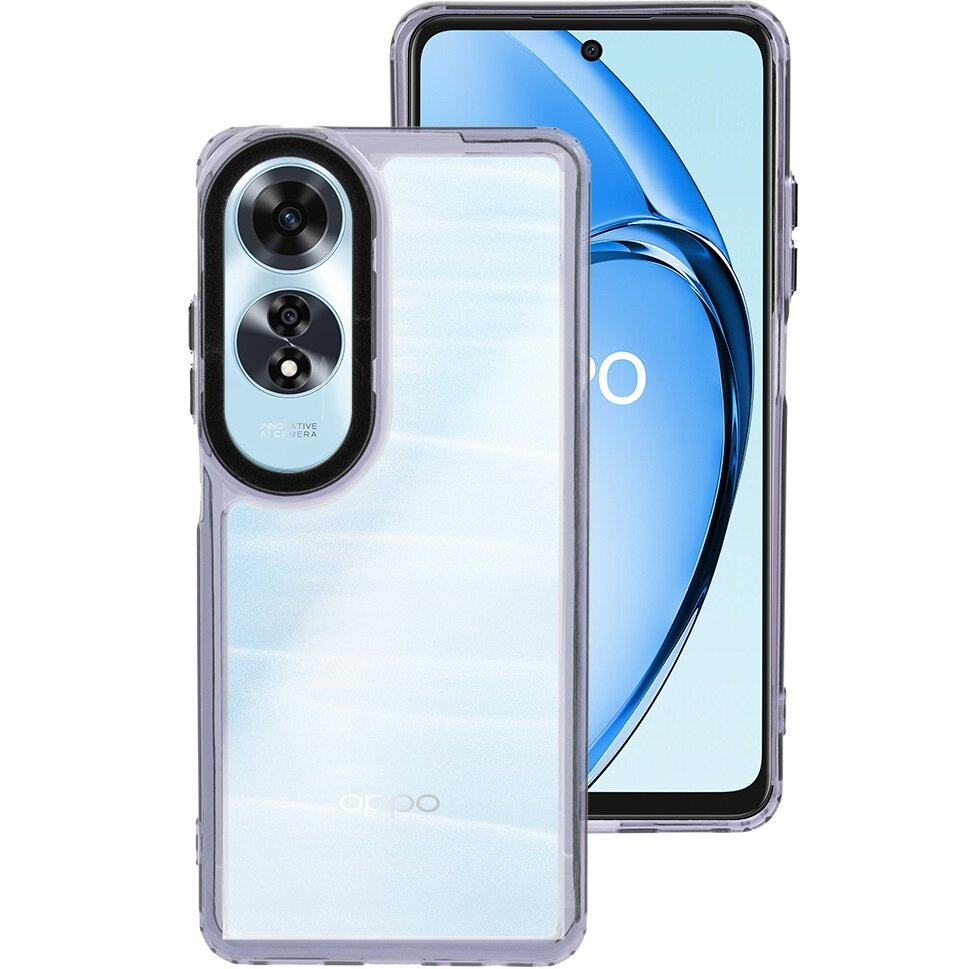 Oppo A60 Fusion Hybrid-hülle, Transparent/lila