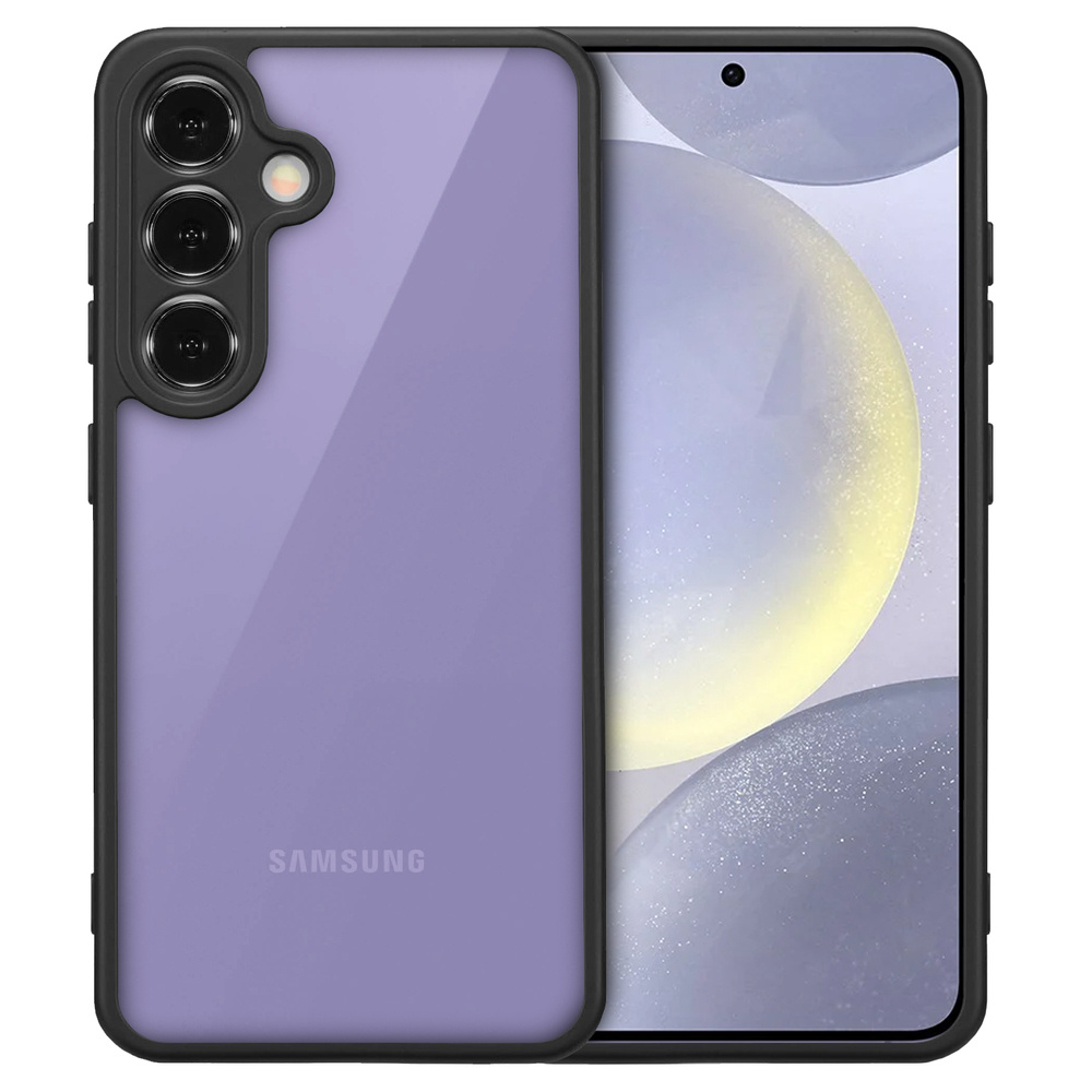 Samsung Galaxy S24+ Plus Fusion Hybrid-hülle Mit Kameraschutz, Transparent/schwarz
