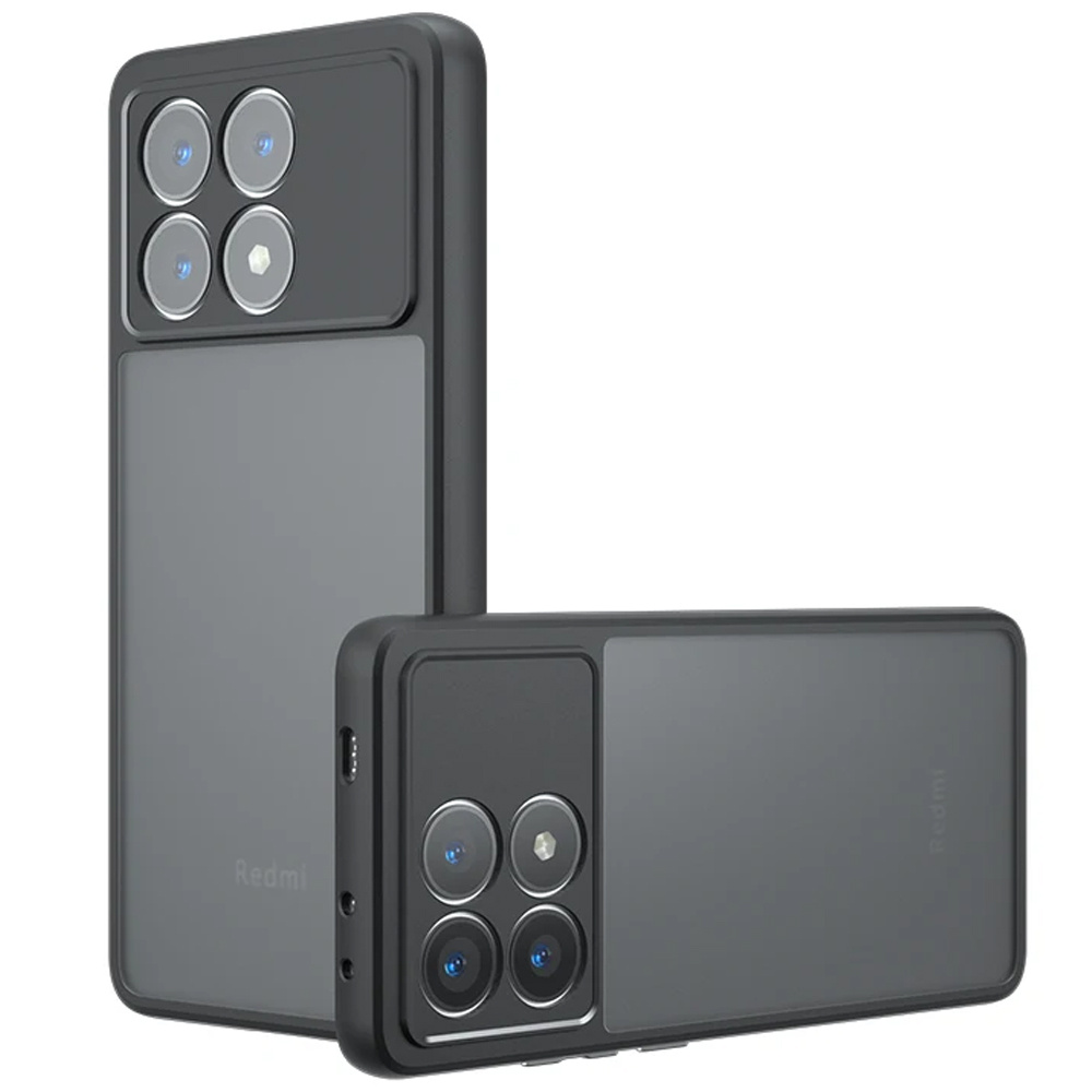 Xiaomi Poco X6 Pro 5g Fusion Hybrid-hülle Mit Kameraschutz, Transparent/schwarz