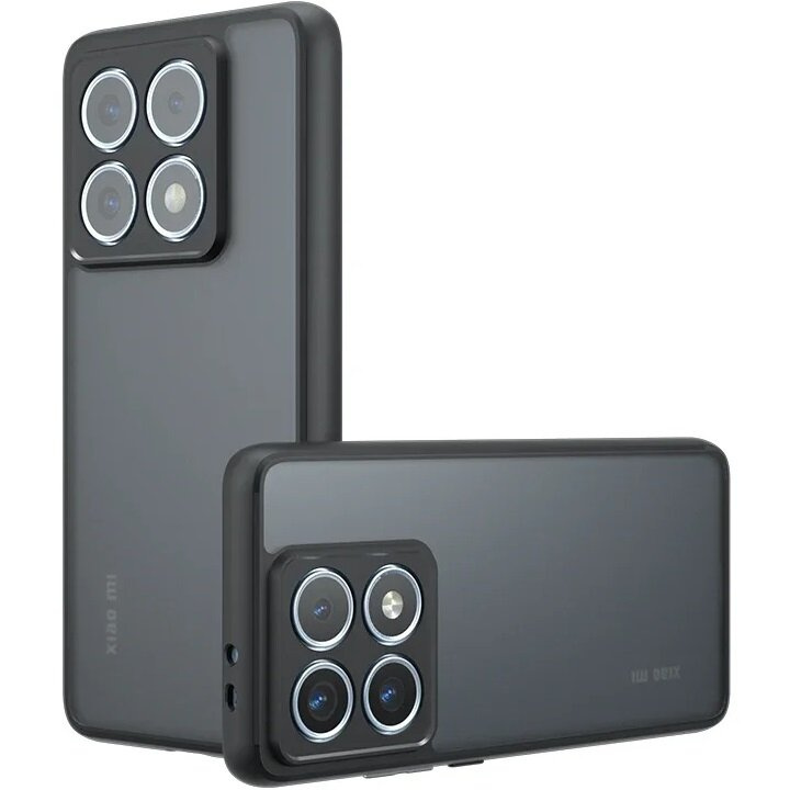 Hülle Für Xiaomi 14t Pro, Fusion Hybrid, Transparent/schwarz