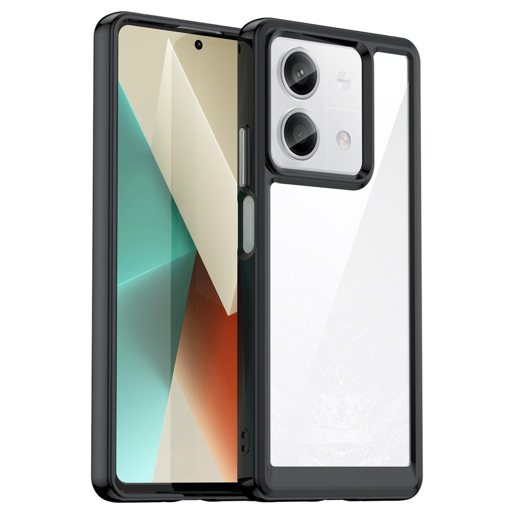Schutzhülle Für Xiaomi Redmi Note 13 5g, Fusion Hybrid, Transparent/schwarz