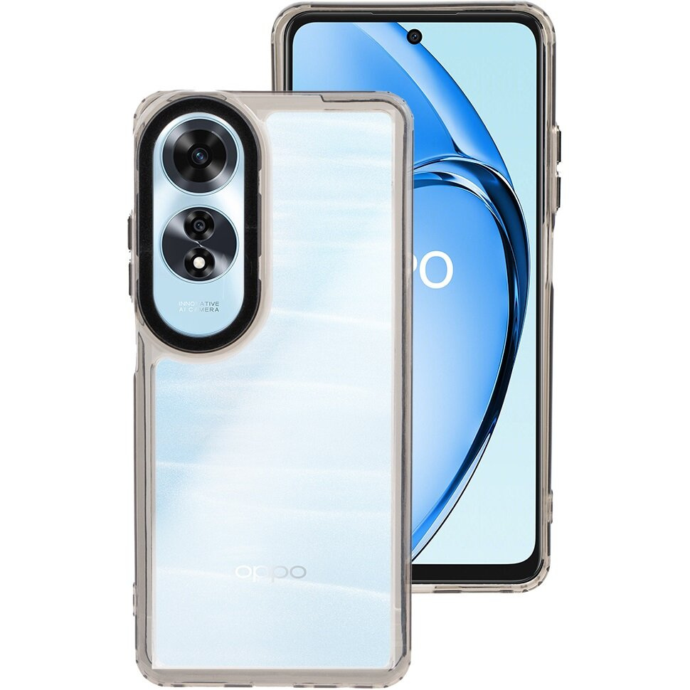 Oppo A60 Fusion Hybrid-hülle, Transparent/schwarz