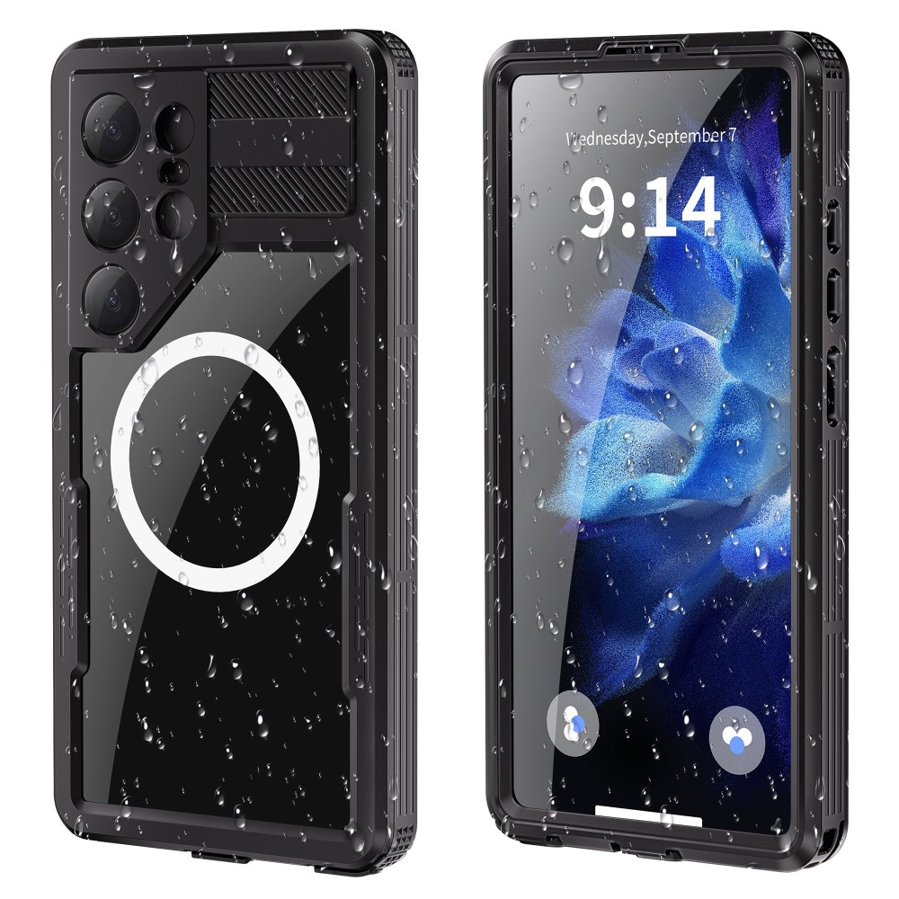 Wasserdichte Hülle Für Samsung Galaxy S25 Ultra, Redpepper, Für Magsafe, Schwarz