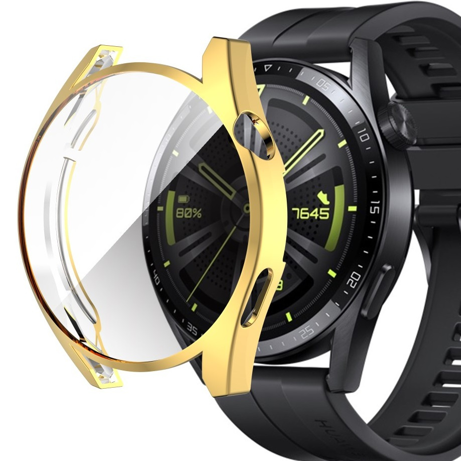 2-in-1-hülle Mit Displayschutzfolie Für Huawei Watch Gt 3 42 Mm, Gold