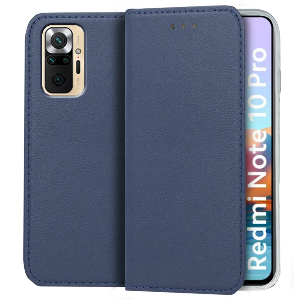 Brieftaschenhülle Für Xiaomi Redmi Note 10 Pro + Glas, Farbe Zur Auswahl