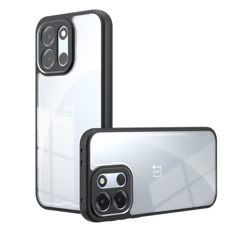 Schutzhülle Für Oneplus Nord 6, Fusion Hybrid, Transparent Mit Schwarzem Rahmen