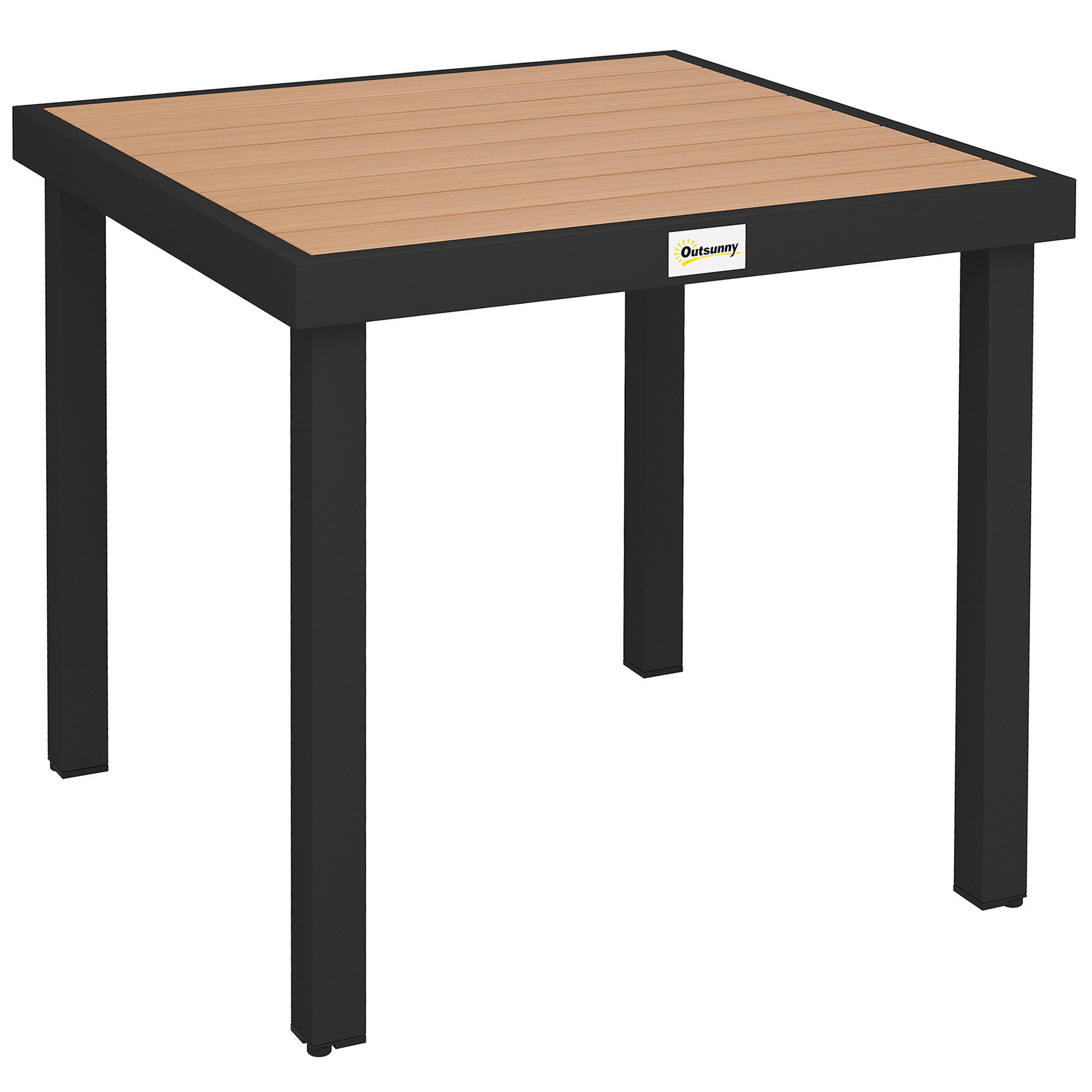 Gartentisch Kunststoff 78 X 78 X 74 Cm Wetterfest Aluminiumrahmen, Buffettisch Tisch Für 4 Personen Balkontisch