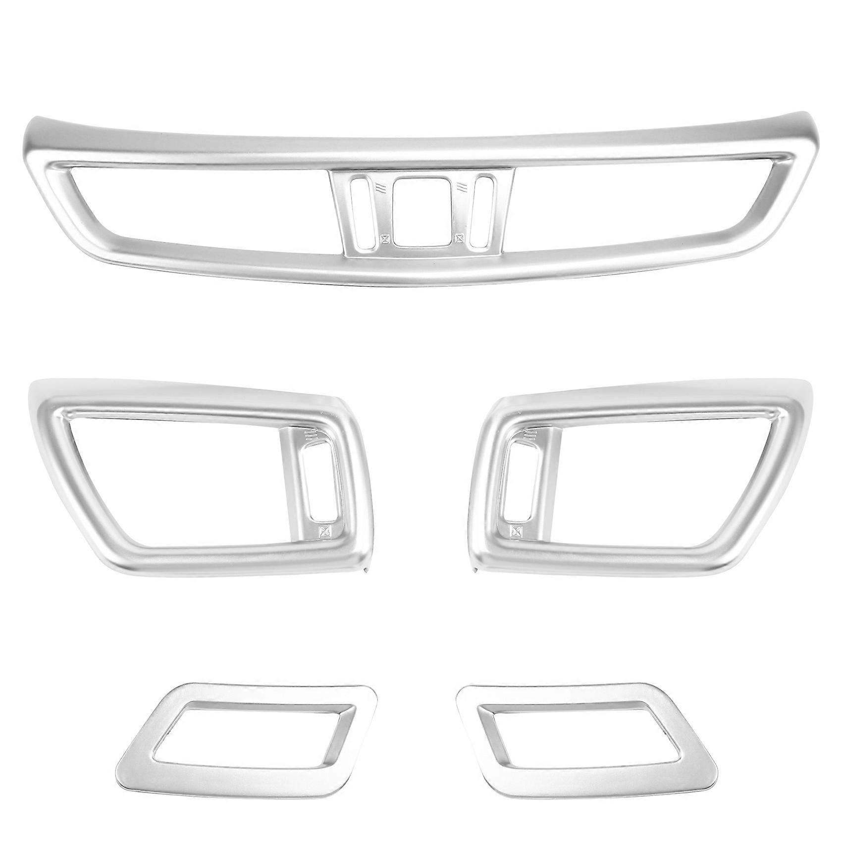 5 Stück Auto-frontkonsolen-entlüftungsabdeckungsverkleidung Für T32 Rogue J11 2014–2020, Silber