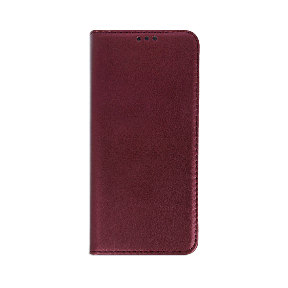 Flip-case Für Samsung Galaxy A54 5g, Smart Magnetic, Bordeauxrot + 9h-glas