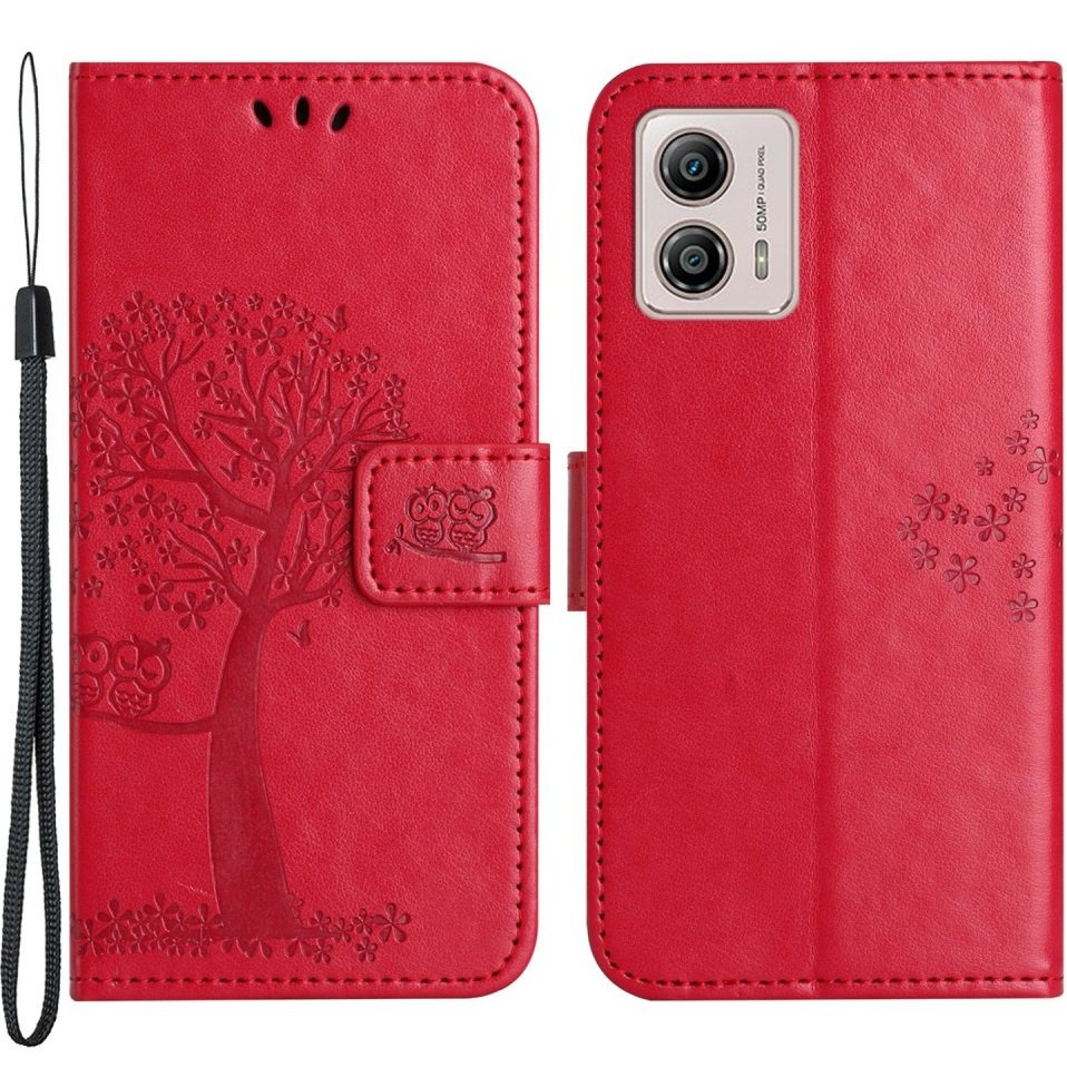 Klapphülle Für Motorola Moto G53 / G23 / G13, Baum, Rot