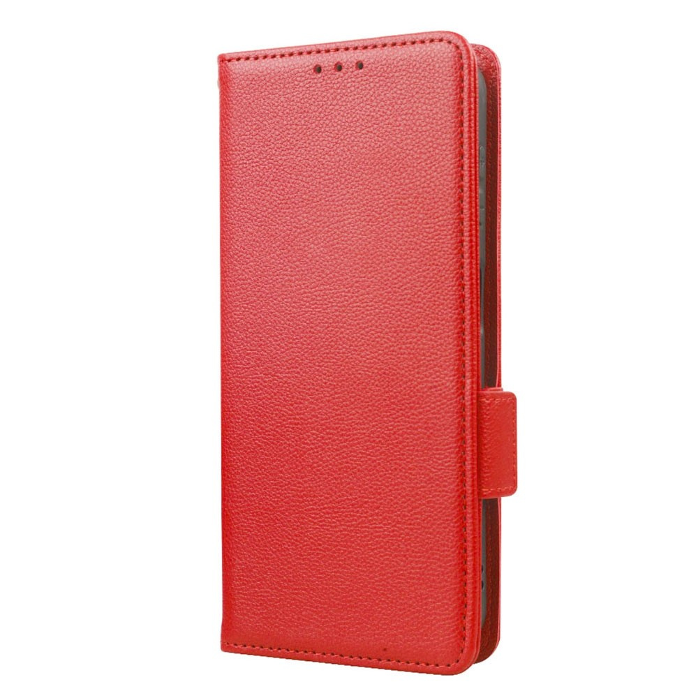 Motorola Moto G72 Flip Case, Dünne Magnethülle Im Brieftaschenformat, Rot