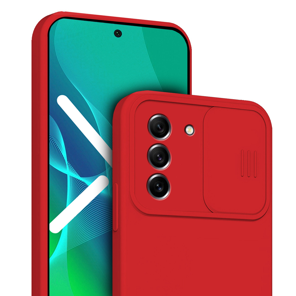 Weiche Tpu Camshield-hülle Für Samsung Galaxy S22+ Plus 5g, Rot