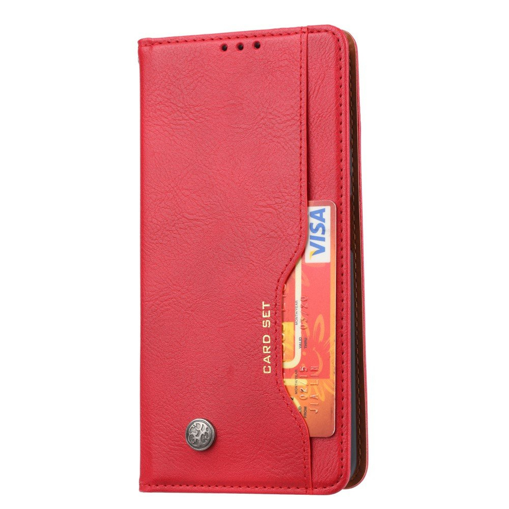 Brieftaschenhülle Für Poco X3 Nfc / Poco X3 Pro, Kartenset, Rot
