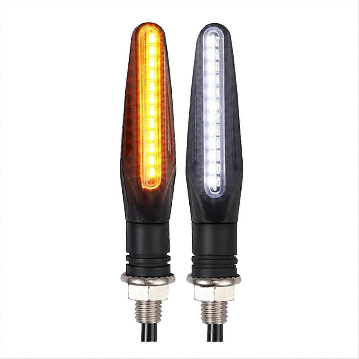 24-led-motorradblinker, Weiß-gelb, Dynamisch, Vorne/hinten, Blinker, Jxlgv