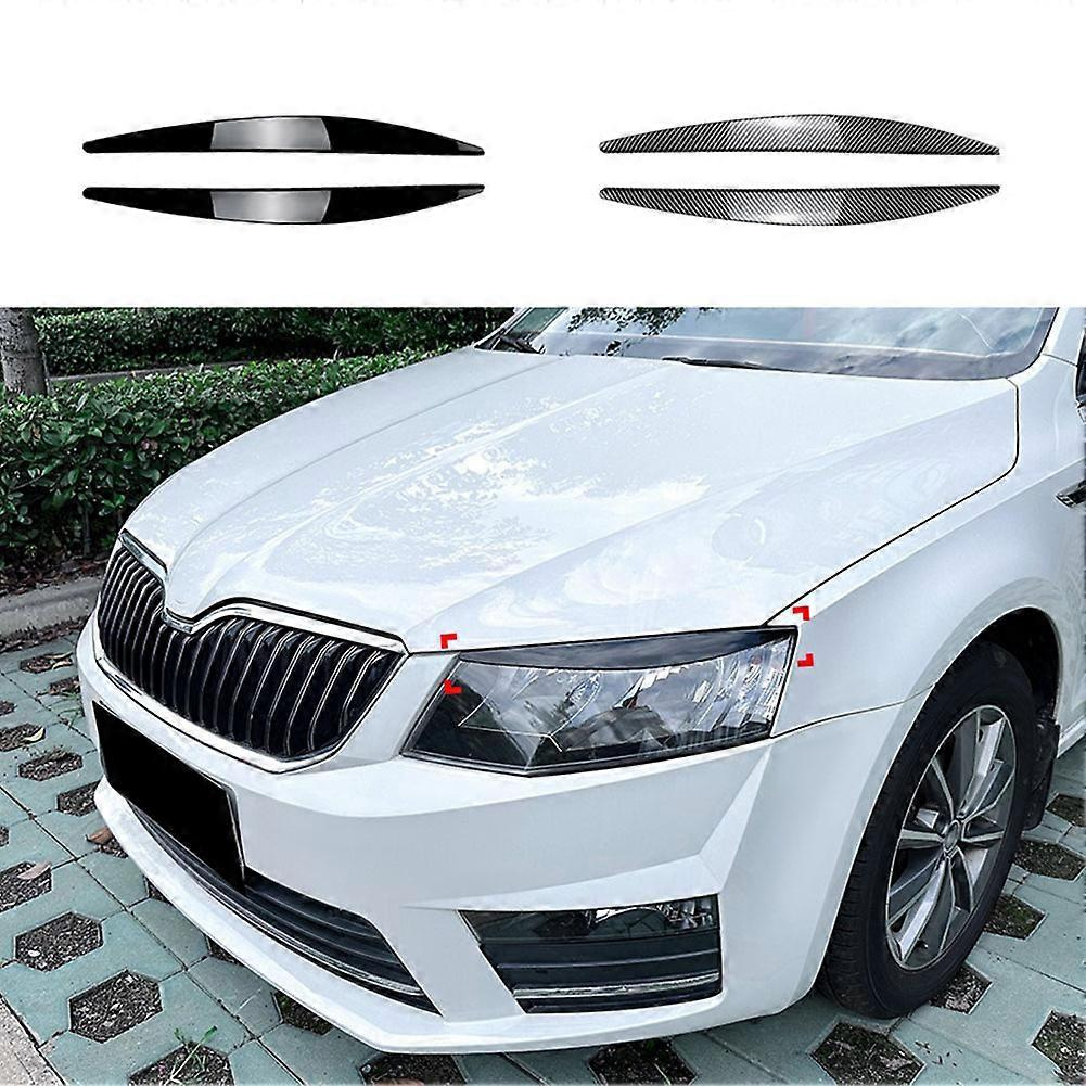 Frontscheinwerferabdeckung Aus Abs-kunststoff Für Skoda Octavia Mk3 (2015–2017), Carbonfaser, Jxlgv