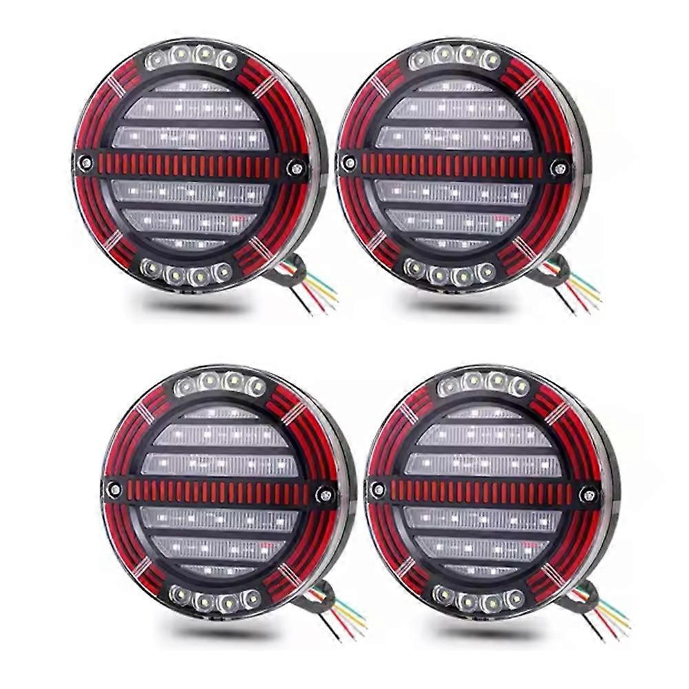 Stück 12v/24v Runde Led-rückleuchten Mit Sequenziellen Blinkern Für Lkw, Anhänger Und Pickups (jxlgv)