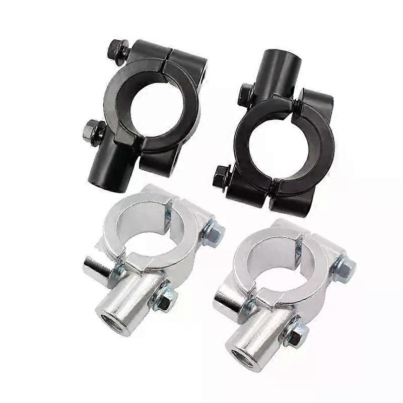 Motorrad-spiegelhalterung, Rückspiegelhalterung, Adapter, Silber/schwarz, Für 7/8 Zoll (22 Mm/25 Mm) Lenker, 10 Mm/8 Mm Gewinde, Jxlgv